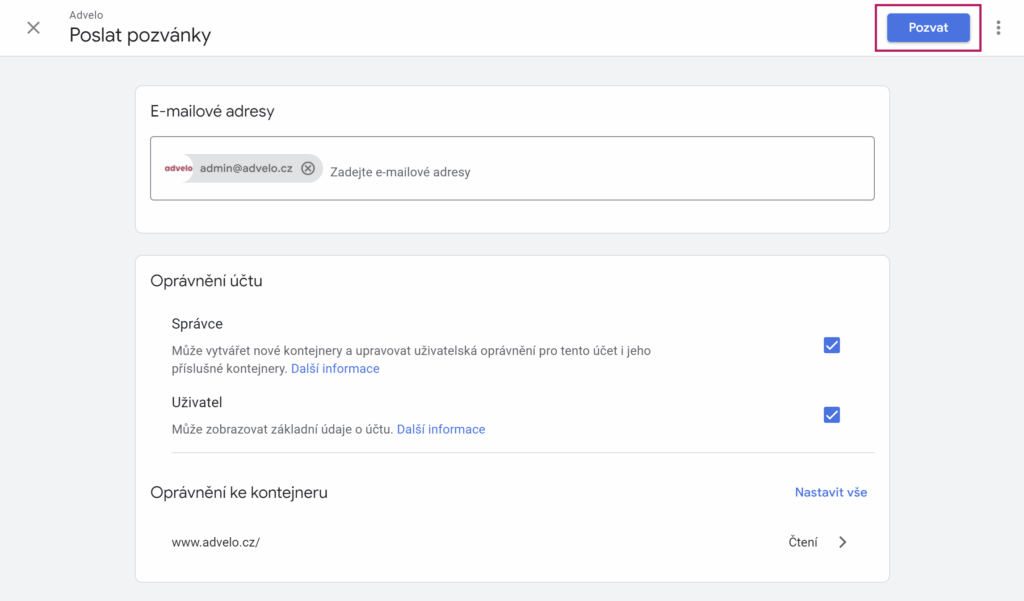 Google Tag Manager 3 - Jak nasdílet přístupy do Google Ads, Analytics 4, Google Merchant, Google Tag Manager